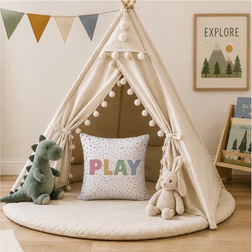 Kids Classroom Pillows Covers - color: White-east Play