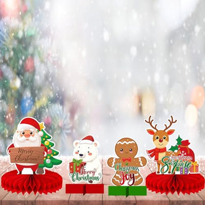 Christmas Table Centerpieces - Christmas Centerpieces for Christmas Party Table Decorations, 9Pcs