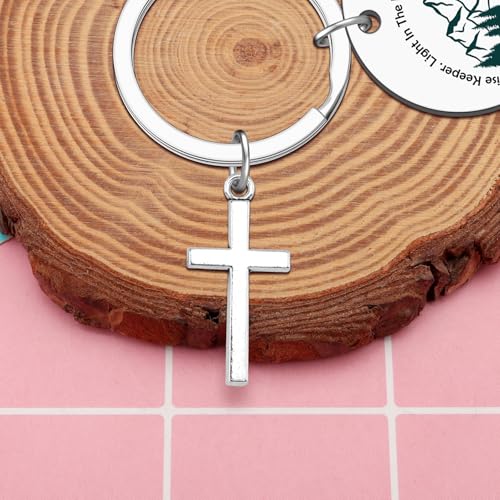 Heigebi Christian Keychain for Women Bible Verse Keychain for Daughter Sister Mom Inspirational Jewelry Christening Keychains - color: Christian Keychain 3