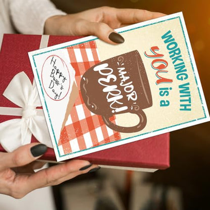 Funny Boss Day Card Gifts, Boss's Day Gifts for Women Men - color: BK-141