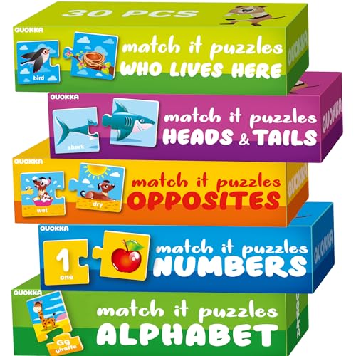 5X Megaset Puzzles for Toddlers 3-5 - Matching Games for Kids Ages 2-4 - color: Matching Games Abc