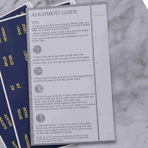 Laminated Bible Tabs, Reposition Large Print Stickers, Easy to Read and Apply Bible Tabs for Women and Man (Blue Gold Foil) - color: Blue Gold Foil