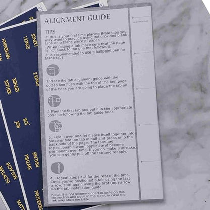 Laminated Bible Tabs, Reposition Large Print Stickers, Easy to Read and Apply Bible Tabs for Women and Man (Blue Gold Foil) - color: Blue Gold Foil
