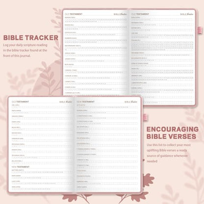 Thboxes Guided Bible Study Journal, A5 Church Notes, Prayer Notebook, Pink - color: Pink