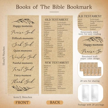 50 Sets Christian Gifts Bulk, Religious Bible Bookmarks, Keychain and Pen