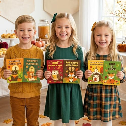 Dvbonike 24Pcs Fall Religious Animals Coloring Books DIY Color-in Pages - color: N-Fall Religious Animals