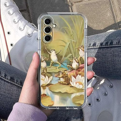 Frog Concert Case for Samsung Galaxy S26 Plus,Cute Frog Musician Set Pattern for Boys Girls,Trendy Cool Soft TPU Bumper Cover for Samsung Galaxy S26 Plus - color: Frog