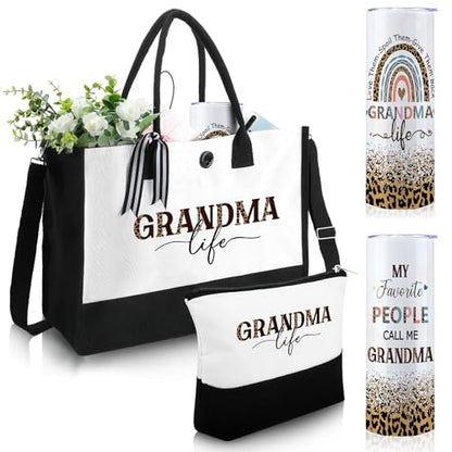 Silkfly 3 Pcs Grandma Thoughtful Gifts Set for Thanksgiving Christmas Day - style: Grandma Life