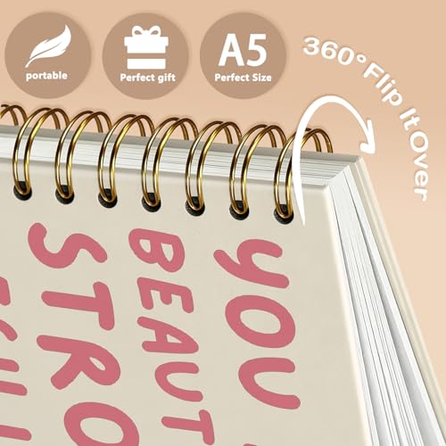 Enkvke Pink Inspirational Motivational Notebook Journal Women Girls - color: You are beautiful-A5