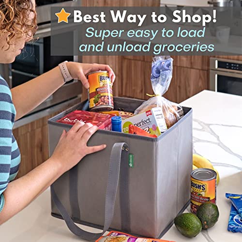 Reusable Grocery Bags (3 Pack) – Heavy Duty Shopping Bags, Chevron - color: Chevron