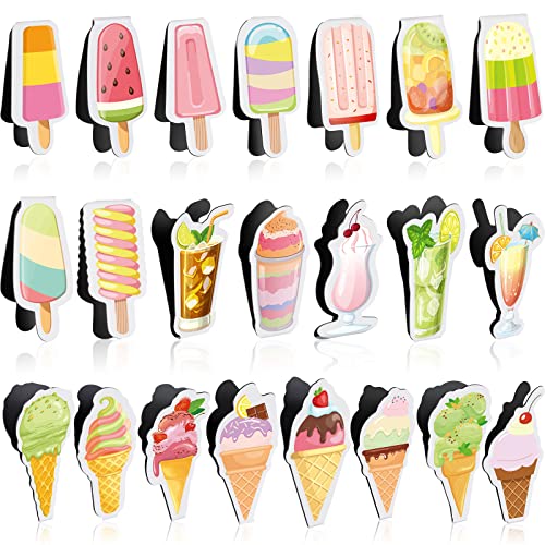 Nezyo 24 Pcs Magnetic Bookmarks Foldable Page Markers Students,Ice Sucker - style: Ice sucker