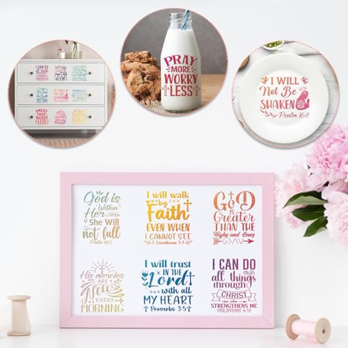 Rngmsi 20 Sheets Bible Verse Chrisitan UV DTF Cup Wrap Cold UV DTF Stickers - style: Bible Verse