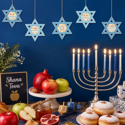 BeYumi Rosh Hashanah Wooden Crafts - 20Pcs Star of David Ornaments for Kids - style: Star of David
