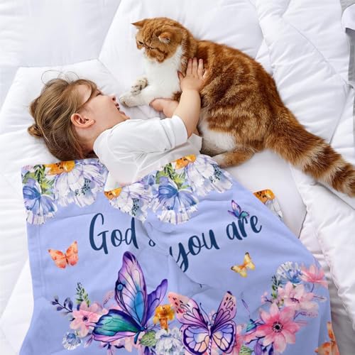 Personalized Baby Blankets with Name Religious Throw Blanket for Girls - color: Design13
