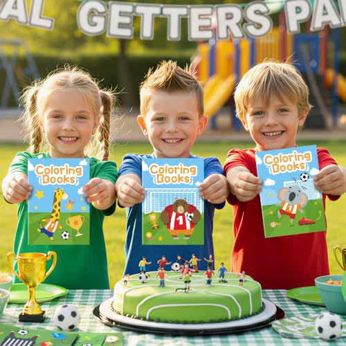 Bulk Soccer Coloring Books, 24Pcs Mini Drawing Booklet for Kids - style: Soccer