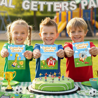 Bulk Soccer Coloring Books, 24Pcs Mini Drawing Booklet for Kids - style: Soccer