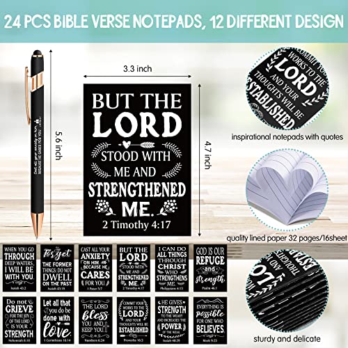 Estune 48 Pcs Christian Notebook Pen Set, Bible Gifts Bulk, Classic Style - style: Classic Style