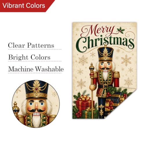 Louise Maelys Christmas Nutcracker Garden Yard Flag 12x18 Inch - color: Multi-3