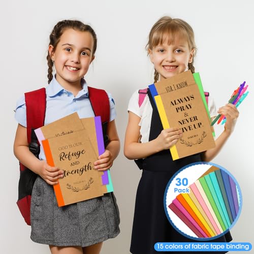 Resurhang 30 Set Christian Gifts Bulk Bible Notebook Religious Pen,Rainbow - color: Rainbow