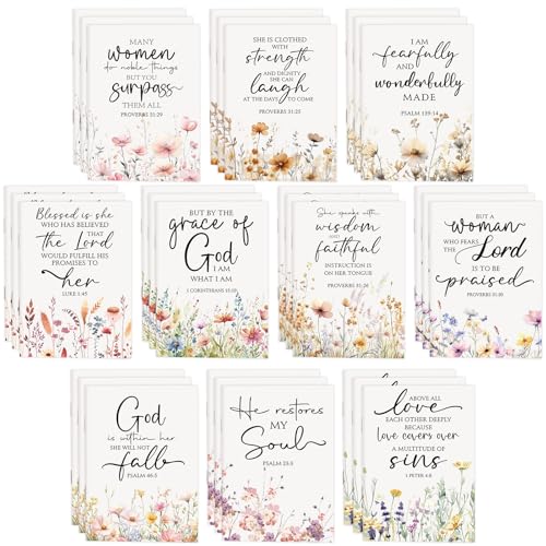 Kinlop 30 Pcs Christian Gifts for Women Small Prayer Journals, Wildflowers - style: Wildflowers