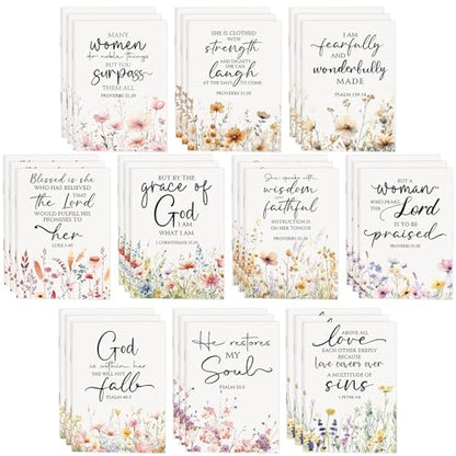 Kinlop 30 Pcs Christian Gifts for Women Small Prayer Journals, Wildflowers - style: Wildflowers