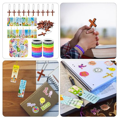 Cholemy 160 Pcs Christian Party Favor Bulk, Cross Style - style: Cross Style