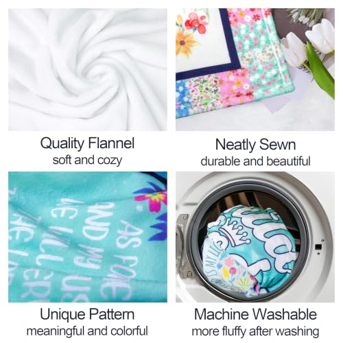 Christian Gifts for Women, Baptism Gifts for Girl Blanket 60"X50" - color: Green-christian