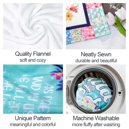 Christian Gifts for Women, Baptism Gifts for Girl Blanket 60"X50" - color: Green-christian