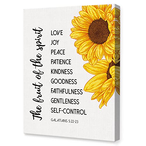LISTNGBO Fruit of the Spirit Galatians 5:22-23 Wall Art Framed Canvas - color: Multicolor