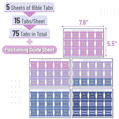 Mr. Pen- Laminated Bible Tabs, 75 pcs, Roseate Dusk - color: Roseate Dusk