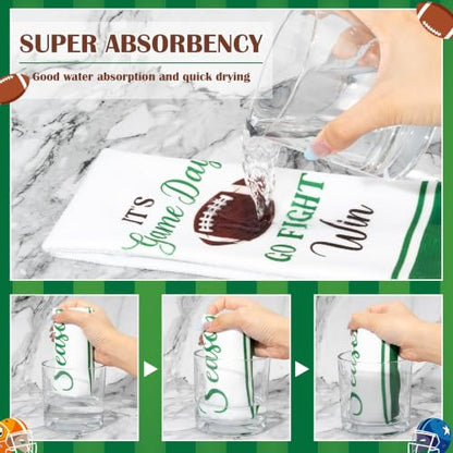 R HORSE 5 Pack Funny Football Kitchen Dish Towels - color: Football