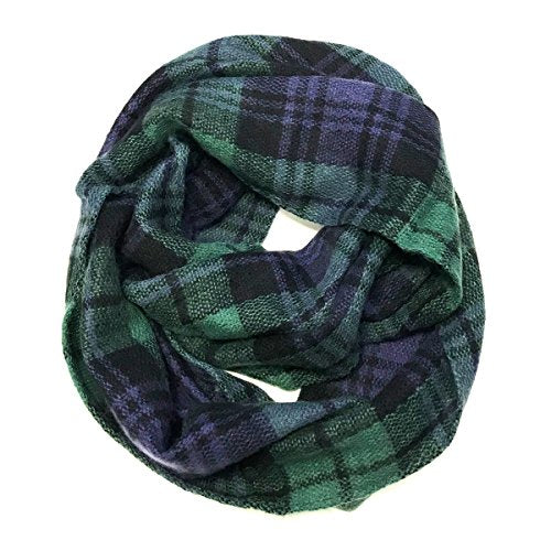 Wrapables Thick Knitted Winter Warm Infinity Scarf - color: Blue and Green
