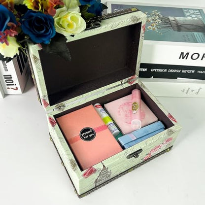 DreamsEden Small Wooden Keepsake Box, Decorative Boxes with Lids and Latch - color: Tower