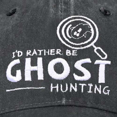 Embroidered Baseball Cap for Women Men Vintage Adjustable Washed Distressed Denim Baseball Hat - color: Ghost