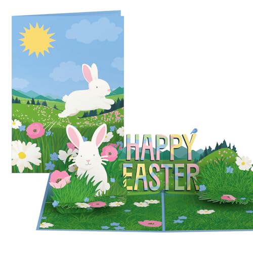 Lovepop Happy Easter Spring Meadow Pop-Up Card with Notecard & Envelope - color: Happy Easter Spring Meadow