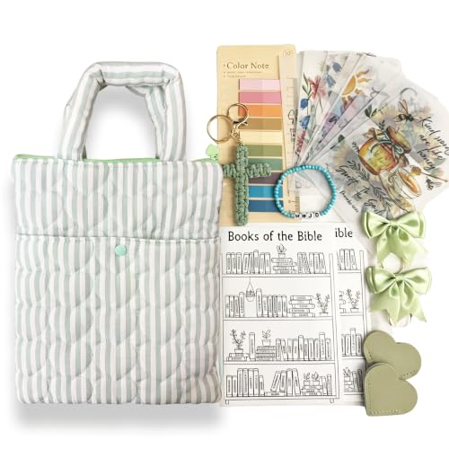 Bible Study Supplies Journaling Kit, Christian Gifts for Women - color: Green