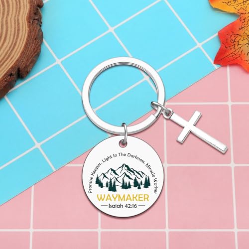 Heigebi Christian Keychain for Women Bible Verse Keychain for Daughter Sister Mom Inspirational Jewelry Christening Keychains - color: Christian Keychain 3