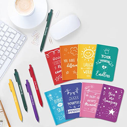 Funrous 32 Pcs Mini Notebooks with Pens Adults Party Favors, Minimalistic - style: Minimalistic