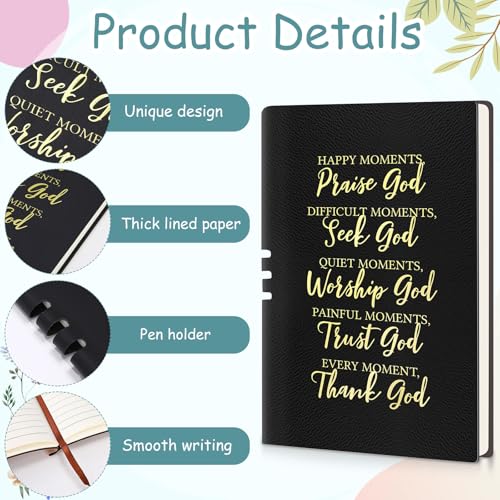 Shinylin 7 Pcs Christian Gifts for Women, Psalm Bible Verse Set,Black - color: Black