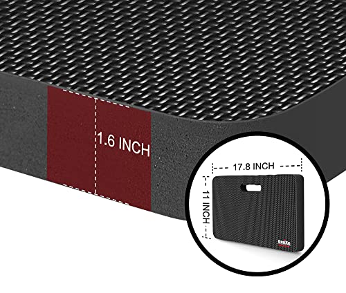 Comfy Extra Large Thick Waterproof Gardening Kneeling Pad Foam Kneeler Mat Garden Knee Pad Cushion for Gardening Planting Yard Work Prayer Yoga Mechanic Workout Baby Bath - color: Black, size: 2 Pack