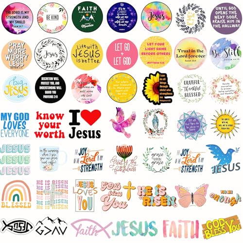 120 Pcs Inspirational Christian Stickers - Bible Verse Faith, Religious Jesus Motivational Stickers for Christmas, Easter Gifts - style: Christian Stickers 120Pcs