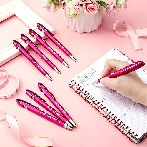 Lincia 100 Pcs Breast Cancer Awareness Ballpoint Pens Bulk, black Ink - style: Breast Cancer Awareness