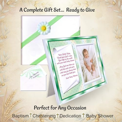 Irish Baby Blessing Picture Frame Keepsake – Traditional Christian Blessing Gift from Grandparents – Holds 3.5x5 Photo - color: Irish Baby Blessing