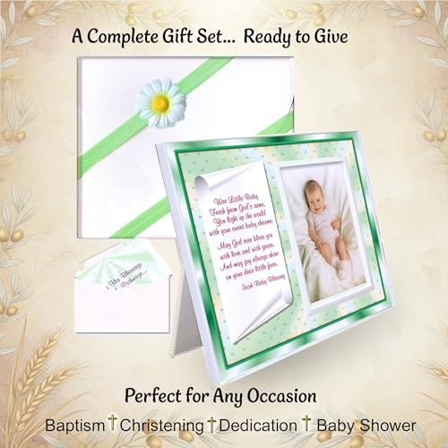 Irish Baby Blessing Picture Frame Keepsake – Traditional Christian Blessing Gift from Grandparents – Holds 3.5x5 Photo - color: Irish Baby Blessing