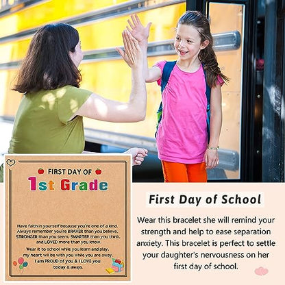 UPROMI To My Daughter/Granddaughter/Niece Bracelet Gifts for Girls - style: First Day of 1st Grade