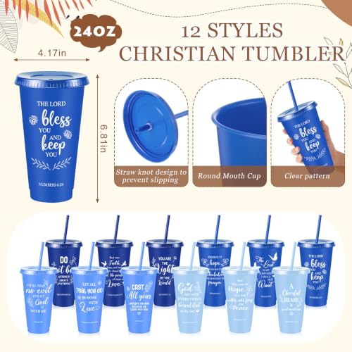 Hollowfly 24 Set/96 Pcs Christian Church Religious Gifts(Gradient Blue) - color: Gradient Blue