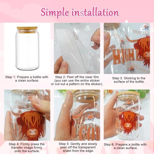 Rngmsi UV DTF Cup Wrap - 30 Sheets Breast Cancer Awareness UV DTF Wraps for 16 oz Glass, Pink Ribbon Hope UVDTF Stickers, Rub on Transfer Decals for Drinking Cups Water Bottles - style: Breast Cancer Awareness