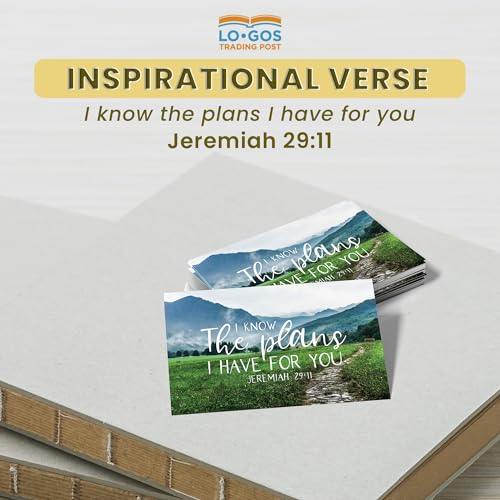 Pass It On Scripture Cards, Mountain Path, The Plans I Have Jeremiah 29:11, Pack of 25 — Inspirational Bible Verse Wallet Cards, Devotional, Bible Study - Small Christian Greetings for Encouragement - color: Mountain Path