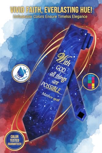 Religious Neckties for Men Christian Tie Mens Bible Verse Necktie
