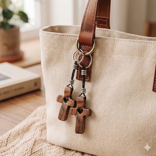 3 PCS Christian Cross Keychain for Women